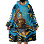 Personalized North Queensland Cowboys Wearable Blanket Hoodie Aboriginal Dot Art - Dreamtime Rugby Mascot