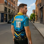 Personalized North Queensland Cowboys Zipper Polo Shirt Aboriginal Dot Art - Dreamtime Rugby Mascot