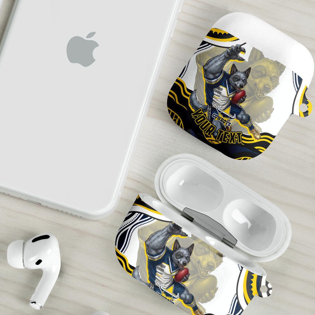 Personalized Melbourne Storm AirPods Case Aboriginal Dot Art - Dreamtime Rugby Mascot
