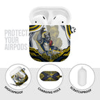 Personalized Melbourne Storm AirPods Case Aboriginal Dot Art - Dreamtime Rugby Mascot