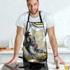 Personalized Melbourne Storm Apron Aboriginal Dot Art - Dreamtime Rugby Mascot
