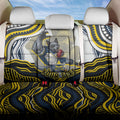 Personalized Melbourne Storm Back Car Seat Cover Aboriginal Dot Art - Dreamtime Rugby Mascot