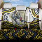 Personalized Melbourne Storm Back Car Seat Cover Aboriginal Dot Art - Dreamtime Rugby Mascot
