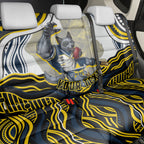 Personalized Melbourne Storm Back Car Seat Cover Aboriginal Dot Art - Dreamtime Rugby Mascot
