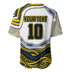Personalized Melbourne Storm Baseball Jersey Aboriginal Dot Art - Dreamtime Rugby Mascot
