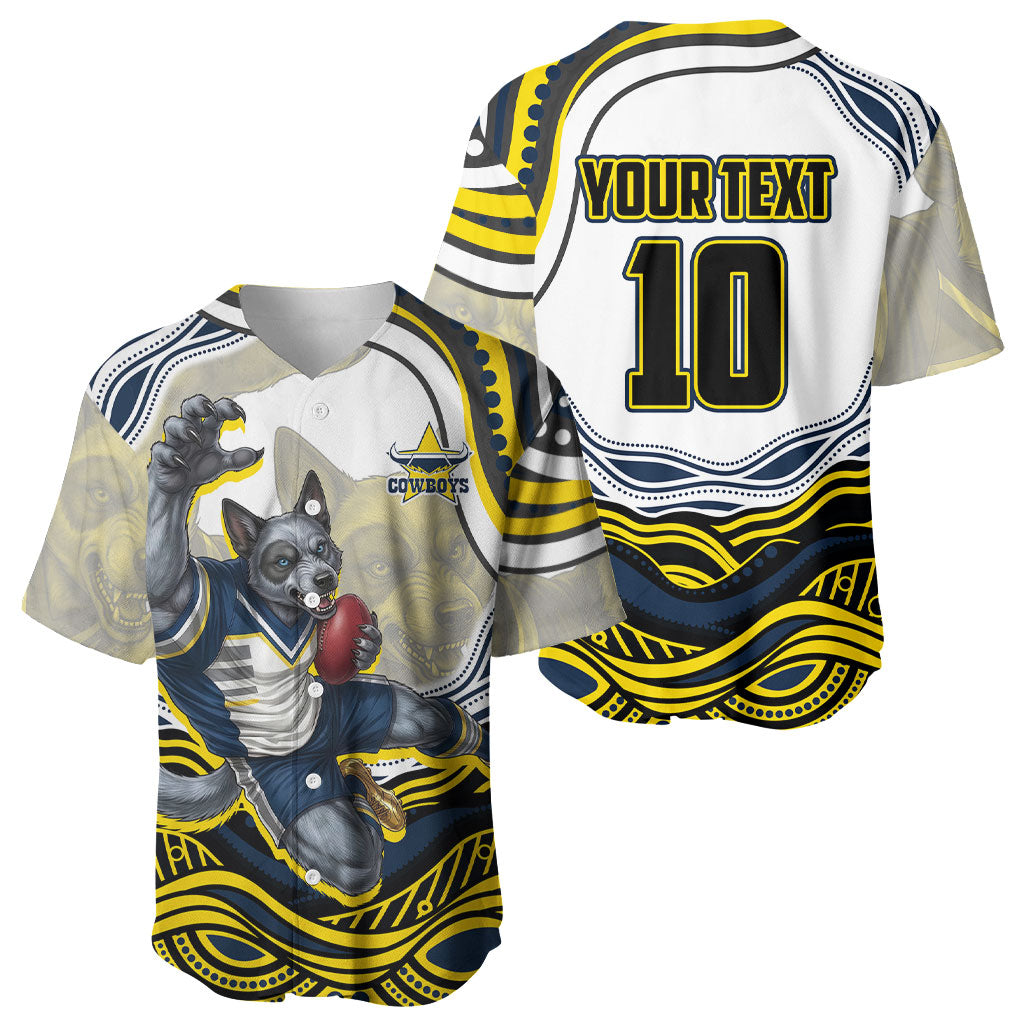 Personalized Melbourne Storm Baseball Jersey Aboriginal Dot Art - Dreamtime Rugby Mascot