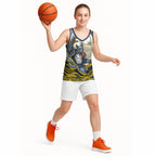 Personalized Melbourne Storm Basketball Jersey Aboriginal Dot Art - Dreamtime Rugby Mascot