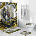 Personalized Melbourne Storm Bathroom Set Aboriginal Dot Art - Dreamtime Rugby Mascot
