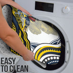 Personalized Melbourne Storm Bathroom Set Aboriginal Dot Art - Dreamtime Rugby Mascot