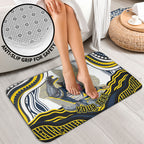 Personalized Melbourne Storm Bathroom Set Aboriginal Dot Art - Dreamtime Rugby Mascot