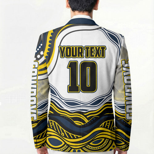 Personalized Melbourne Storm Blazer Aboriginal Dot Art - Dreamtime Rugby Mascot