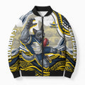 Personalized Melbourne Storm Bomber Puffer Jacket Aboriginal Dot Art - Dreamtime Rugby Mascot