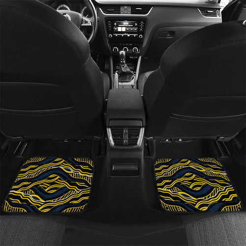 Personalized Melbourne Storm Car Mats Aboriginal Dot Art - Dreamtime Rugby Mascot