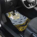 Personalized Melbourne Storm Car Mats Aboriginal Dot Art - Dreamtime Rugby Mascot