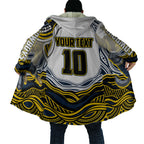 Personalized Melbourne Storm Cloak Aboriginal Dot Art - Dreamtime Rugby Mascot