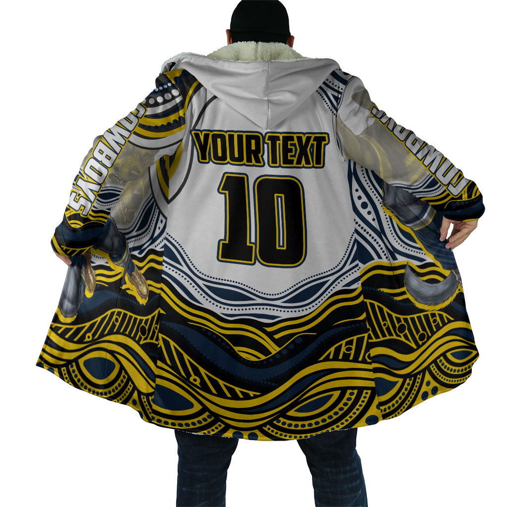 Personalized Melbourne Storm Cloak Aboriginal Dot Art - Dreamtime Rugby Mascot