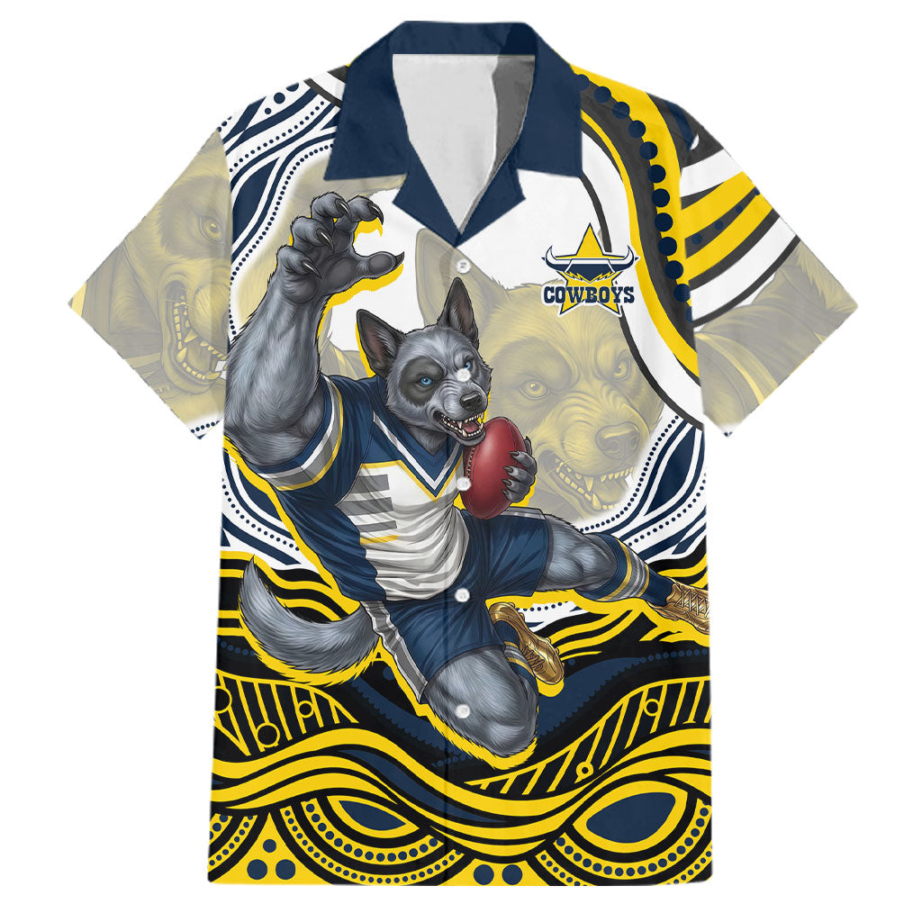 Personalized Melbourne Storm Family Matching Tank Maxi Dress and Hawaiian Shirt Aboriginal Dot Art - Dreamtime Rugby Mascot