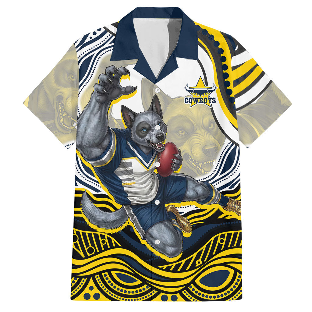 Personalized Melbourne Storm Hawaiian Shirt Aboriginal Dot Art - Dreamtime Rugby Mascot
