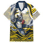 Personalized Melbourne Storm Hawaiian Shirt Aboriginal Dot Art - Dreamtime Rugby Mascot
