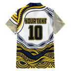 Personalized Melbourne Storm Hawaiian Shirt Aboriginal Dot Art - Dreamtime Rugby Mascot