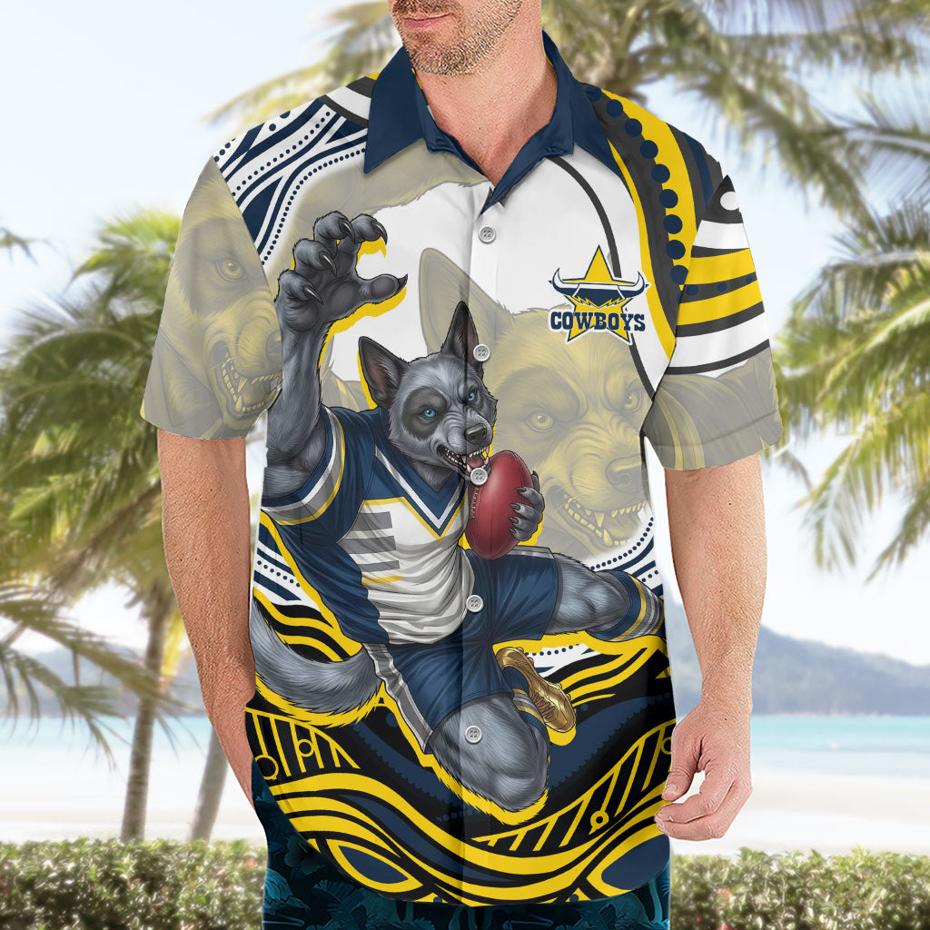 Personalized Melbourne Storm Hawaiian Shirt Aboriginal Dot Art - Dreamtime Rugby Mascot