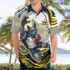 Personalized Melbourne Storm Hawaiian Shirt Aboriginal Dot Art - Dreamtime Rugby Mascot