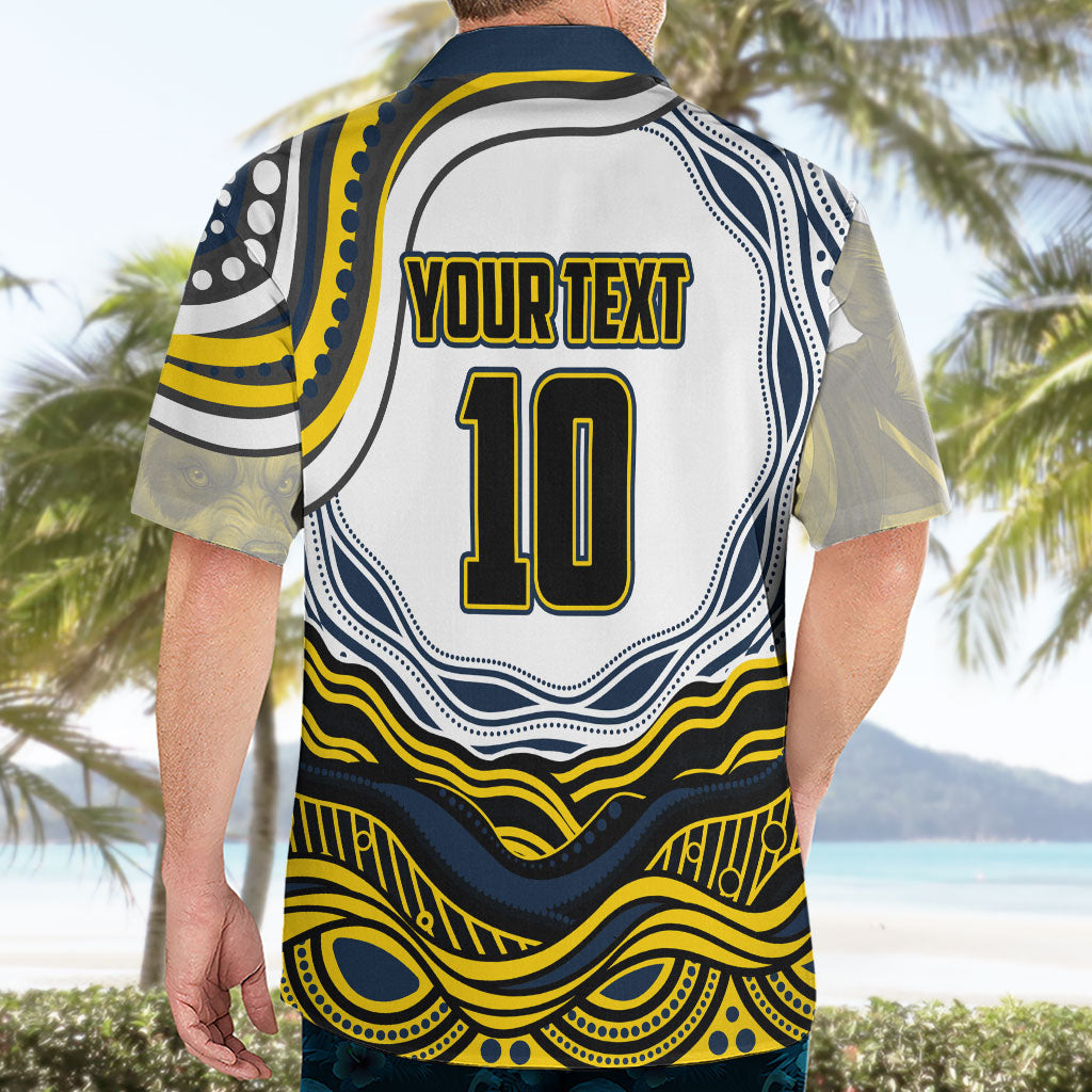 Personalized Melbourne Storm Hawaiian Shirt Aboriginal Dot Art - Dreamtime Rugby Mascot