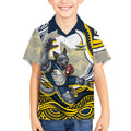 Personalized Melbourne Storm Kid Hawaiian Shirt Aboriginal Dot Art - Dreamtime Rugby Mascot