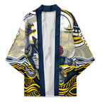 Personalized Melbourne Storm Kimono Aboriginal Dot Art - Dreamtime Rugby Mascot