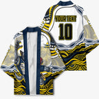 Personalized Melbourne Storm Kimono Aboriginal Dot Art - Dreamtime Rugby Mascot