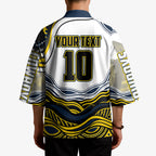 Personalized Melbourne Storm Kimono Aboriginal Dot Art - Dreamtime Rugby Mascot