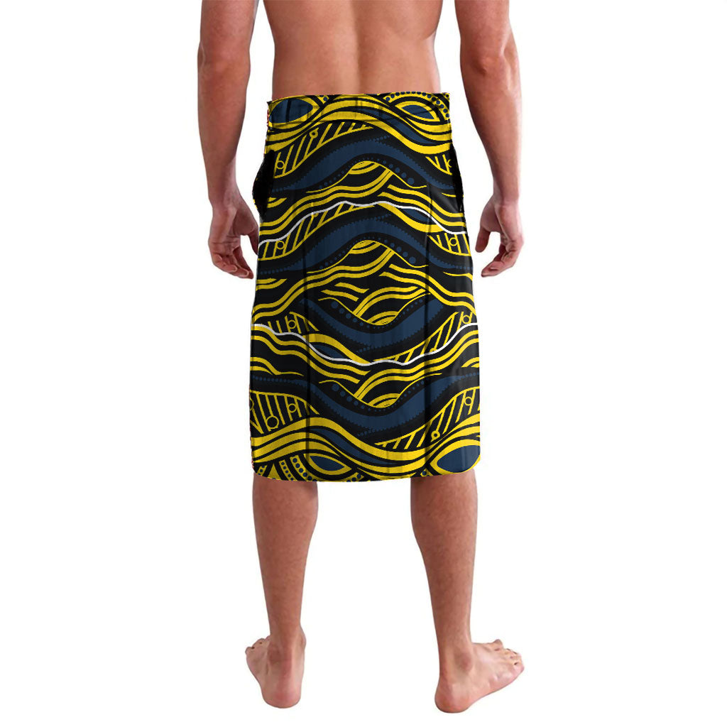 Personalized Melbourne Storm Lavalava Aboriginal Dot Art - Dreamtime Rugby Mascot