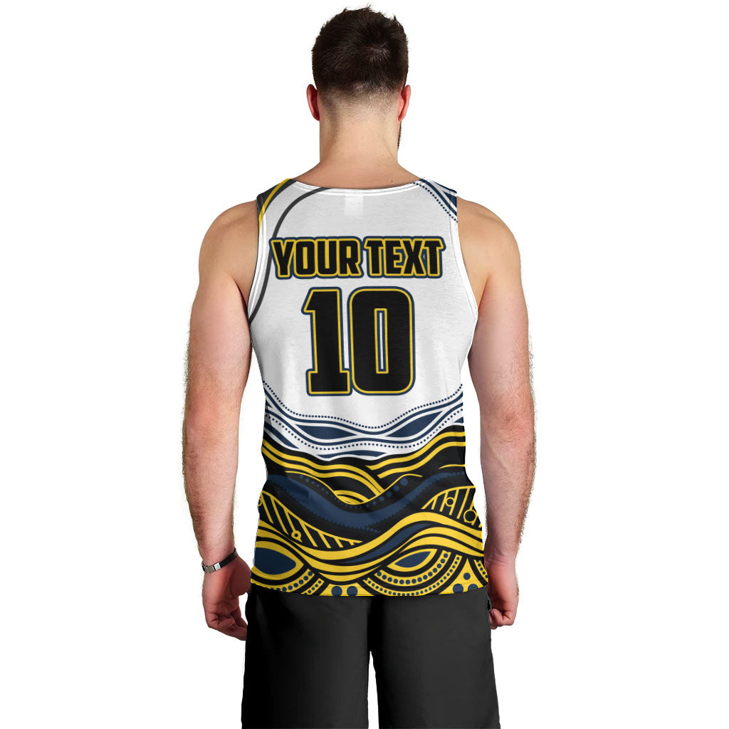 Personalized Melbourne Storm Men Tank Top Aboriginal Dot Art - Dreamtime Rugby Mascot
