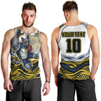 Personalized Melbourne Storm Men Tank Top Aboriginal Dot Art - Dreamtime Rugby Mascot