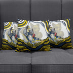 Personalized Melbourne Storm Pillow Cover Aboriginal Dot Art - Dreamtime Rugby Mascot