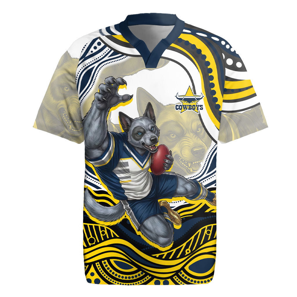 Personalized Melbourne Storm Rugby Jersey Aboriginal Dot Art - Dreamtime Rugby Mascot