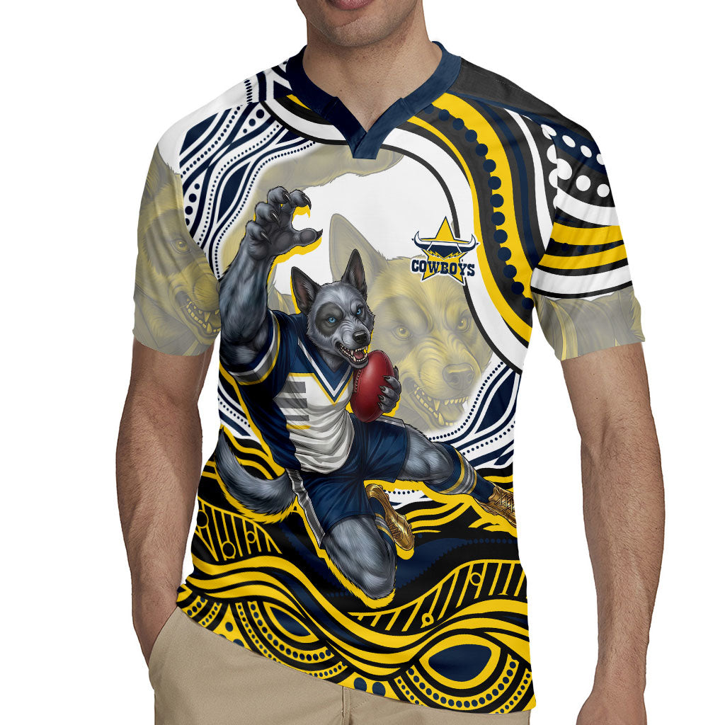 Personalized Melbourne Storm Rugby Jersey Aboriginal Dot Art - Dreamtime Rugby Mascot