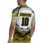 Personalized Melbourne Storm Rugby Jersey Aboriginal Dot Art - Dreamtime Rugby Mascot