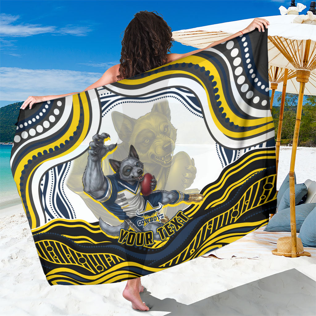 Personalized Melbourne Storm Sarong Aboriginal Dot Art - Dreamtime Rugby Mascot