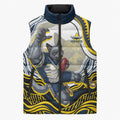 Personalized Melbourne Storm Sleeveless Puffer Jacket Aboriginal Dot Art - Dreamtime Rugby Mascot