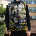 Personalized Melbourne Storm Sleeveless Puffer Jacket Aboriginal Dot Art - Dreamtime Rugby Mascot