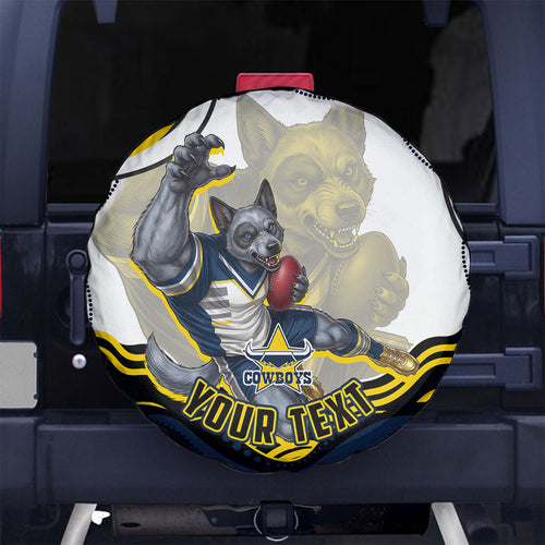 Personalized Melbourne Storm Spare Tire Cover Aboriginal Dot Art - Dreamtime Rugby Mascot