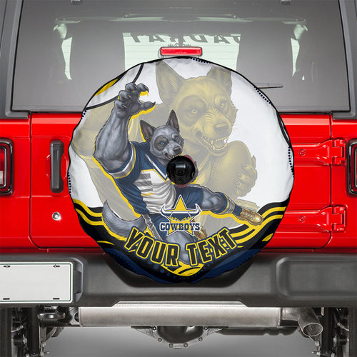 Personalized Melbourne Storm Spare Tire Cover Aboriginal Dot Art - Dreamtime Rugby Mascot