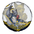 Personalized Melbourne Storm Spare Tire Cover Aboriginal Dot Art - Dreamtime Rugby Mascot