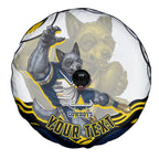Personalized Melbourne Storm Spare Tire Cover Aboriginal Dot Art - Dreamtime Rugby Mascot