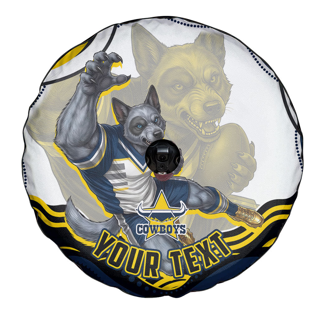 Personalized Melbourne Storm Spare Tire Cover Aboriginal Dot Art - Dreamtime Rugby Mascot