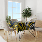 Personalized Melbourne Storm Tablecloth Aboriginal Dot Art - Dreamtime Rugby Mascot