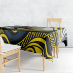 Personalized Melbourne Storm Tablecloth Aboriginal Dot Art - Dreamtime Rugby Mascot