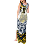 Personalized Melbourne Storm Tank Maxi Dress Aboriginal Dot Art - Dreamtime Rugby Mascot