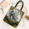 Personalized Melbourne Storm Tote Bag Aboriginal Dot Art - Dreamtime Rugby Mascot